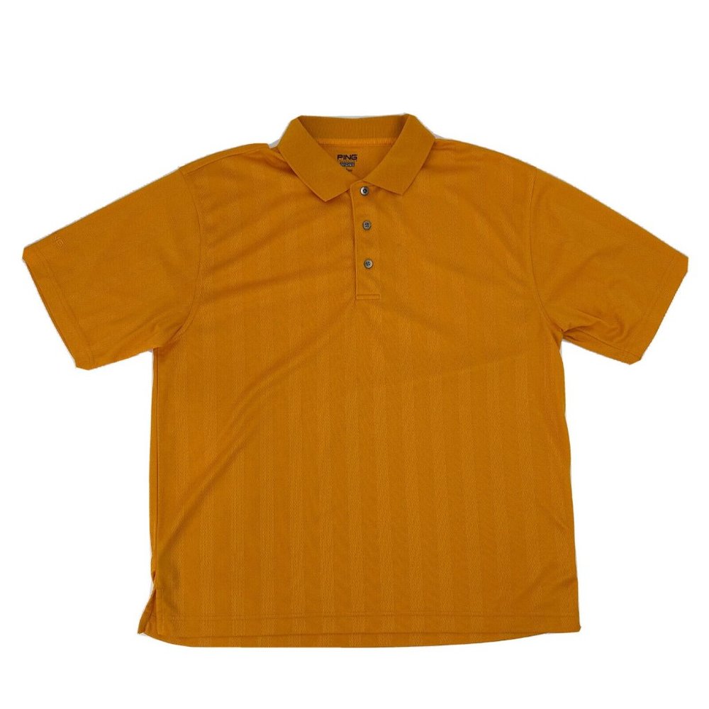 Men's Ping Collection Performance Dynamics Short Sleeve Polo Shirt Orange L Golf